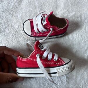 Red Toddlers Converse Sneakers Size 3c